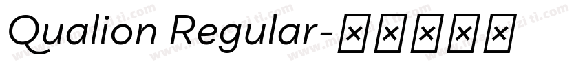 Qualion Regular字体转换